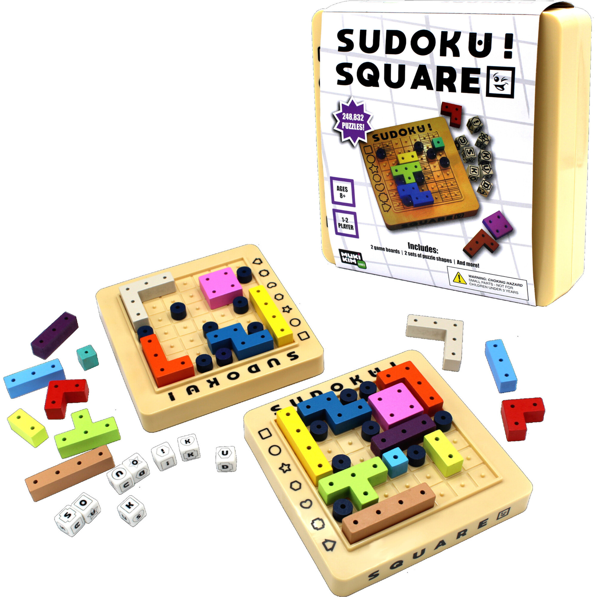 MukikiM: Sudoku Square - Strategy Puzzle Game W/ A Twist! 248,832 Solutions - Developmental Toys - 1