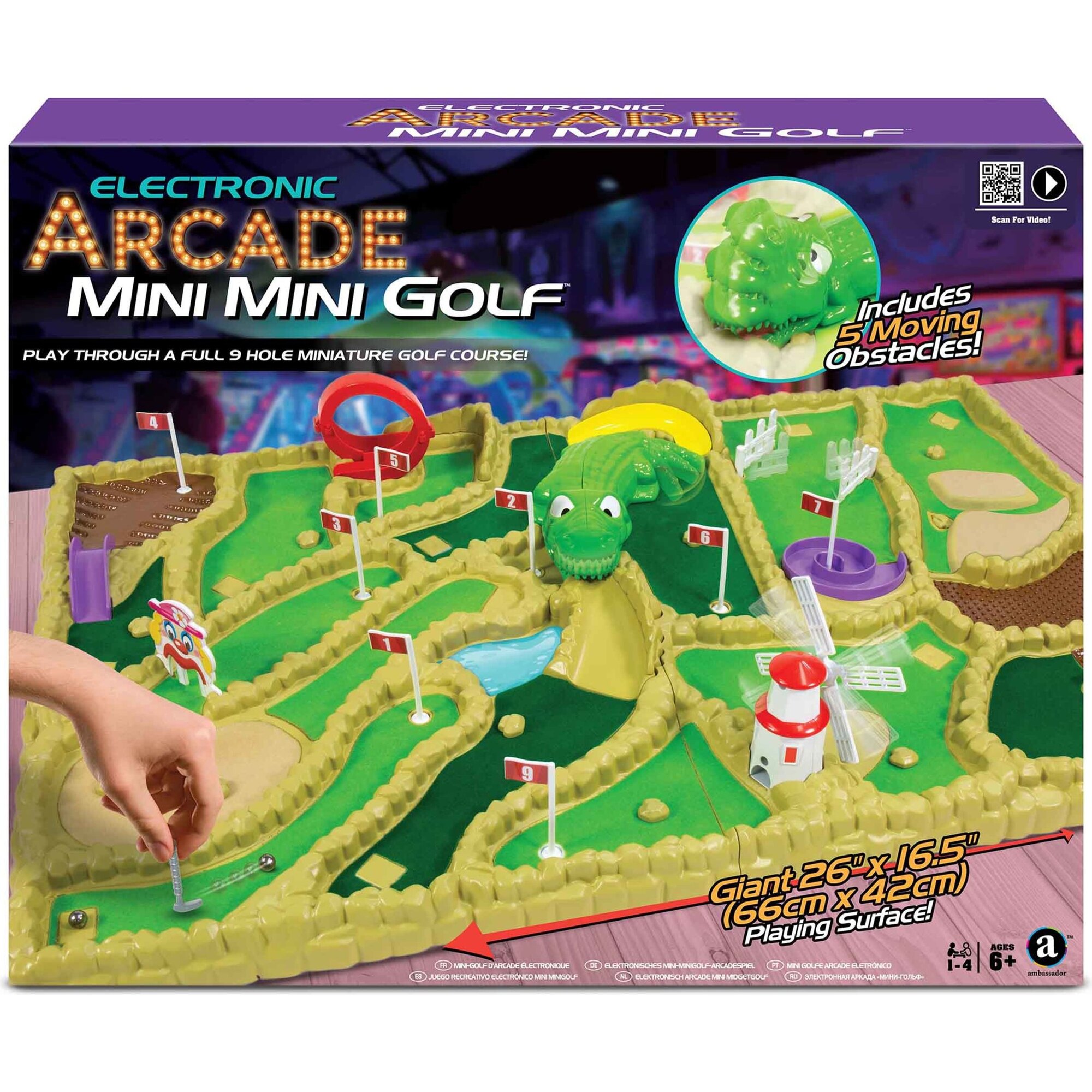 Ambassador Games: Electronic Arcade Mini Mini Golf - Giant 26x16.5" Playing Area - Games - 1