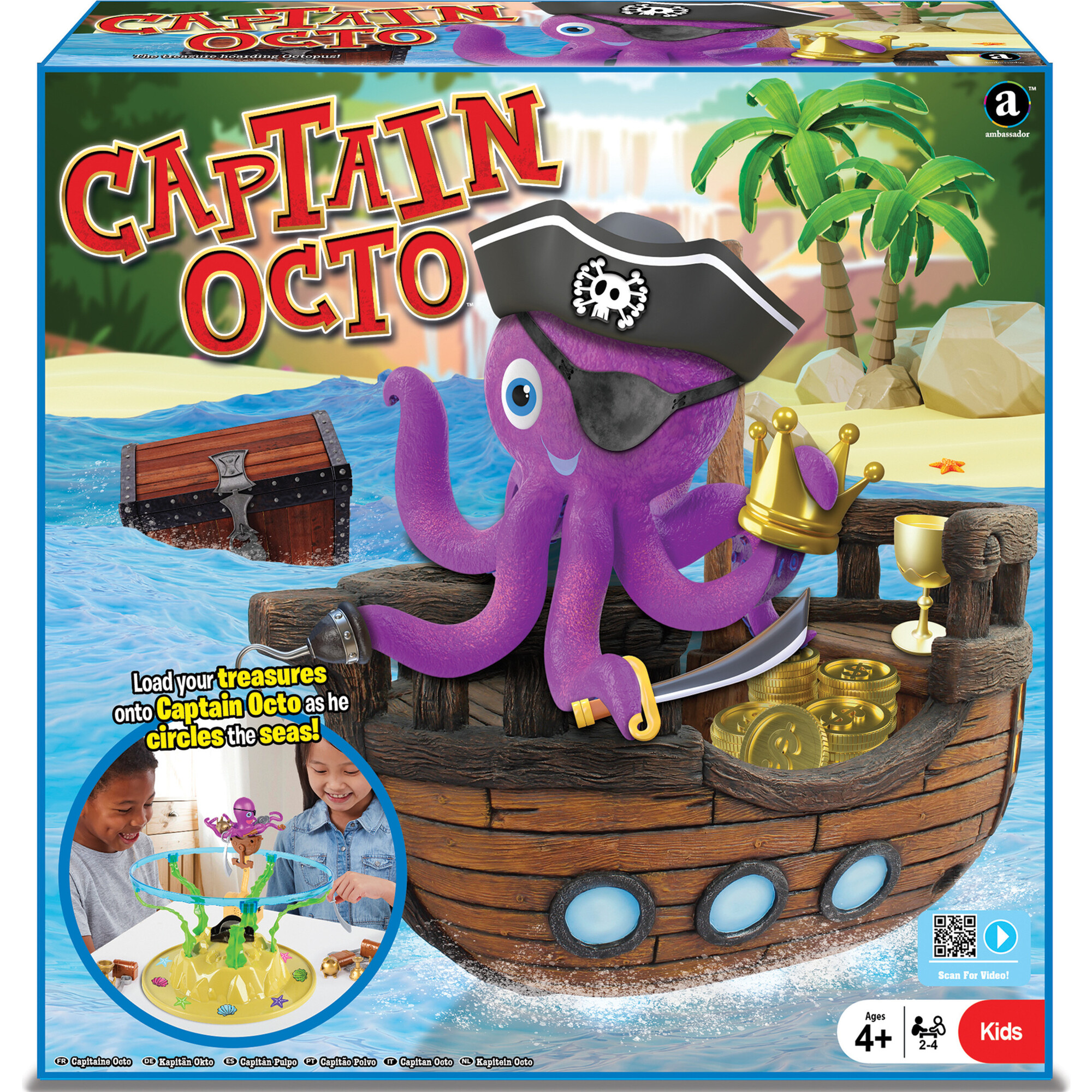 Ambassador Games: Captain Octo - Kids Strategy Game, Ages 4+, 2-4 Players - Games - 1