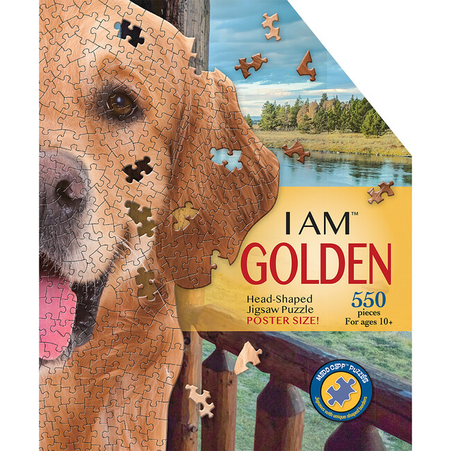 Madd Capp: I Am Golden - 550 Piece Puzzle - Dog Shaped Animal Jigsaw - Puzzles - 2