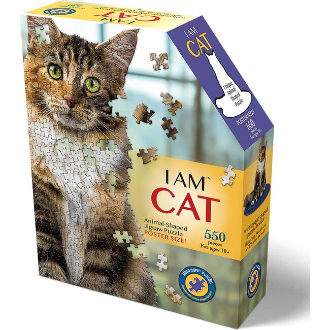 Madd Capp: I Am Cat - 550 Piece Puzzle - Feline Shaped Animal Jigsaw - Puzzles - 3