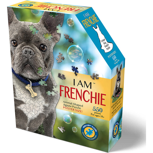 Madd Capp: I Am Frenchie - 550 Piece Puzzle - Dog Shaped Animal Jigsaw - Puzzles - 3