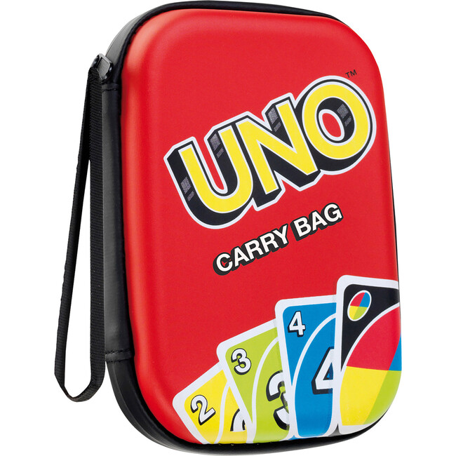 UNO Carry Bag - Card Game Accessory, 6.1 x 4.3", Waterproof Zip Case w/ Strap - Role Play Toys - 1