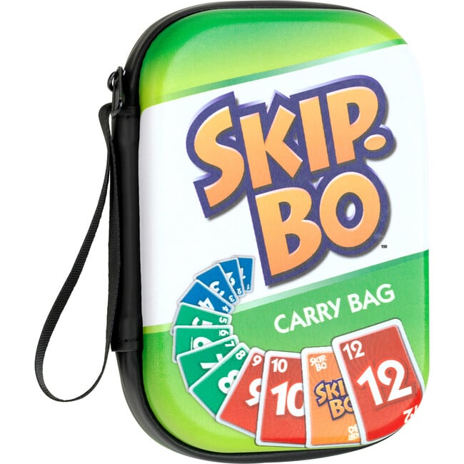 Skip.Bo Carry Bag - Card Game Accessory, 6.1 x 4.3", Waterproof Zip Case w/ Strap