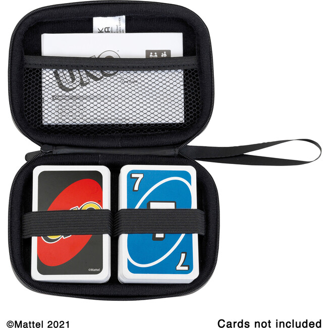 UNO Carry Bag - Card Game Accessory, 6.1 x 4.3", Waterproof Zip Case w/ Strap - Role Play Toys - 2