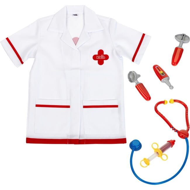 Klein: PRO Doctor Costume - White & Red - 6pc Set, Dress Up Outfit