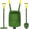 John Deere: Wheelbarrow Set - Green & Yellow - 3pc, Pretend Play Gardening & Yard Work Toy - Role Play Toys - 2