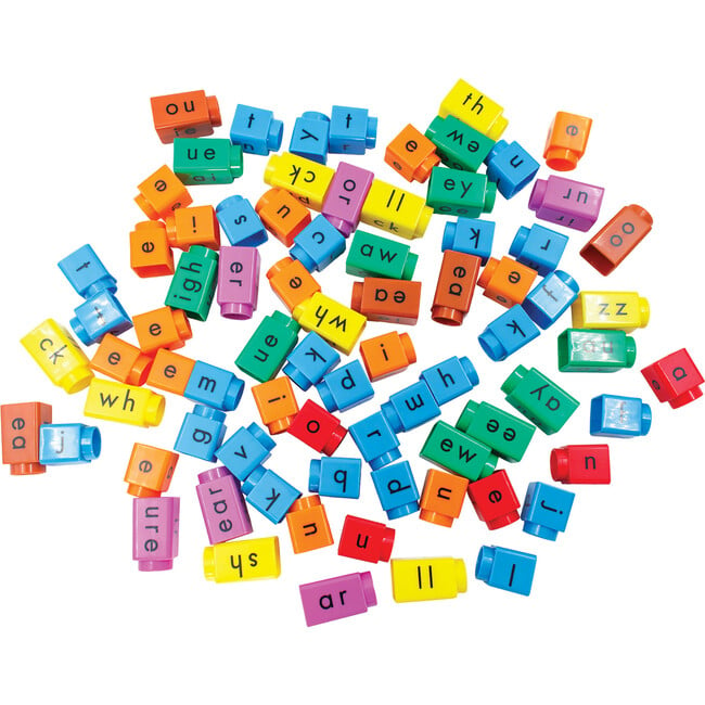 Junior Learning: Rainbow Phonics Blox: Vowel Sounds - Phase 5 - Build & Learn, 30 Activity Cards - STEM Toys - 2