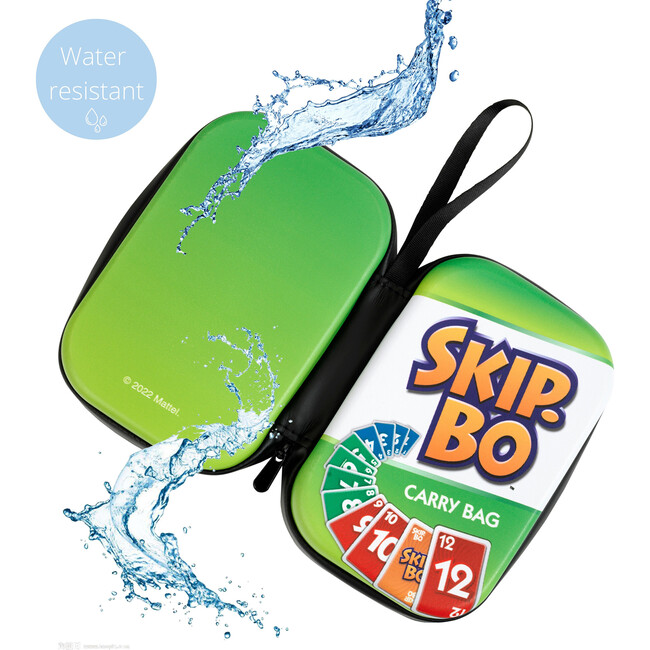 Skip.Bo Carry Bag - Card Game Accessory, 6.1 x 4.3", Waterproof Zip Case w/ Strap - Role Play Toys - 5