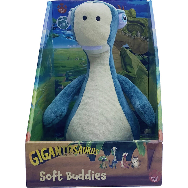 Gigantosaurus: 10" Dinosaur Soft Plush - Bill - Blue & White Huggable Dino - Playsets - 1