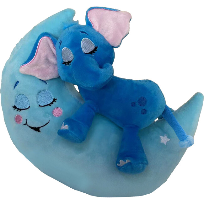 Happpy Nappers: Lullabrites Moon Pet - Elephant - Blue - Light & Sounds Plush