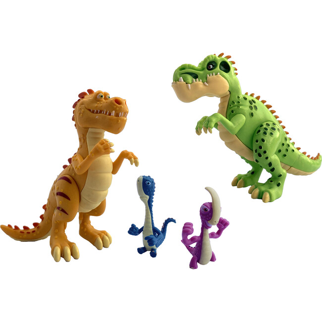 Gigantosaurus: Super Dino Friends Pack - 4 Pack - (5" Giganto, 5" Trex, 2" Bill, 2" Rocky)