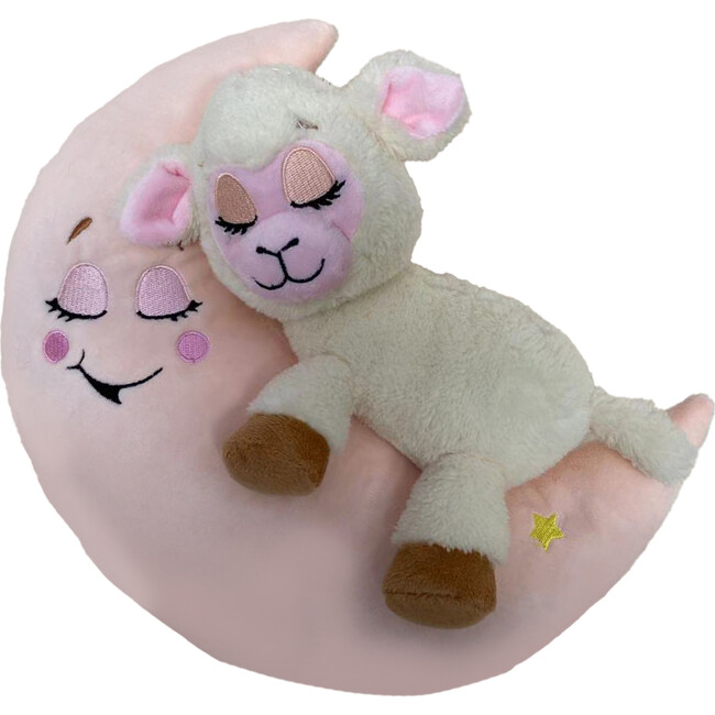 Happpy Nappers: Lullabrites Moon Pet - Lamb - Cream & Pink