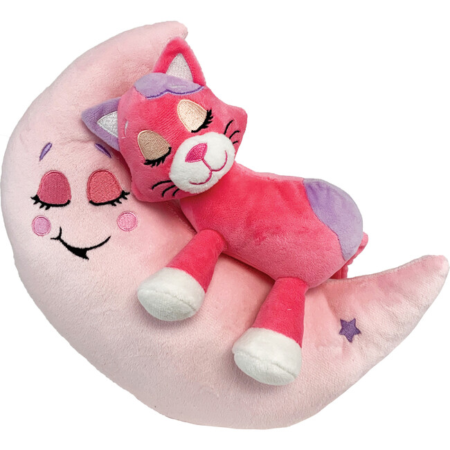 Happpy Nappers: Lullabrites Moon Pet - Pink Cat - Lights & Sounds Plush