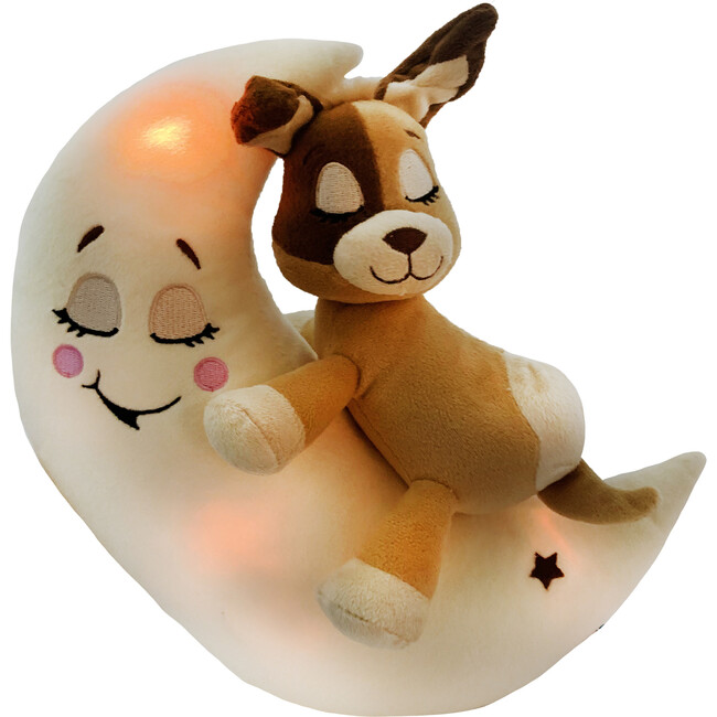 Happpy Nappers: Lullabrites Moon Pet - Dog - Brown & Tan - Light & Sounds Plush - Plush - 2