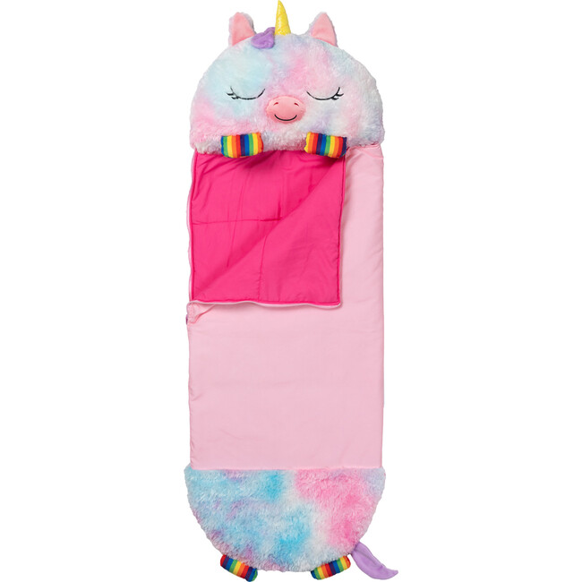 Happy Nappers: Pillow & Sleepy Sack: Medium - Rainbow Unicorn