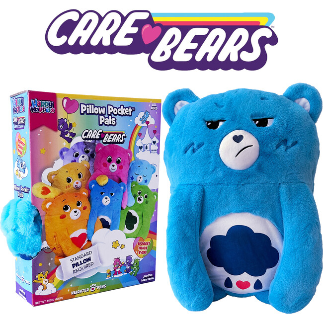 Happy Nappers: Care Bears Pillow Pocket Pal - Grumpy Bear - Plush - 3