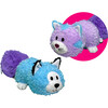 FlipaZoo: Magic Tails - Purple Cat to Blue Husky - 2-In-1 Animal Plush w/ Bonus 3" Baby Org - Storage - 1 - thumbnail