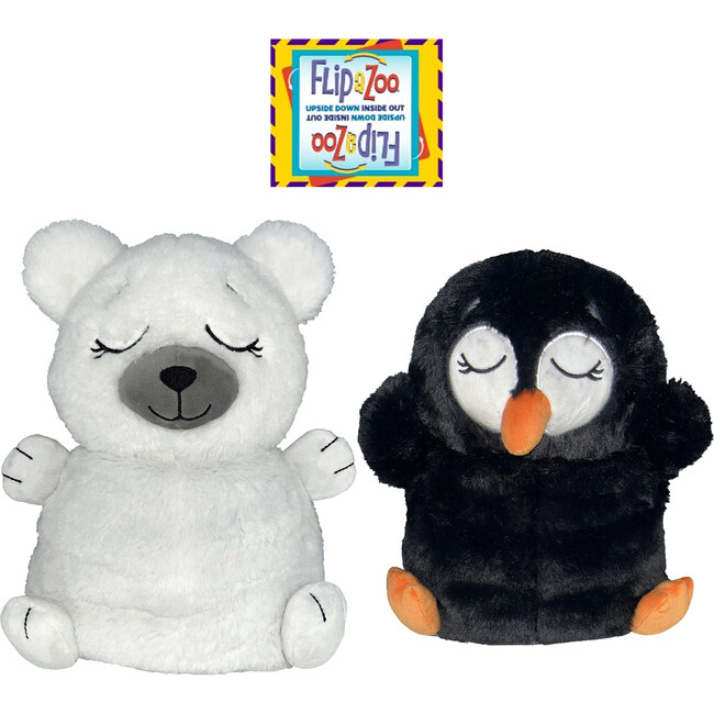 FlipaZoo: Upside Down Inside Out - Penguin to Bear - 2-In-1 Animal Plush - Plush - 1