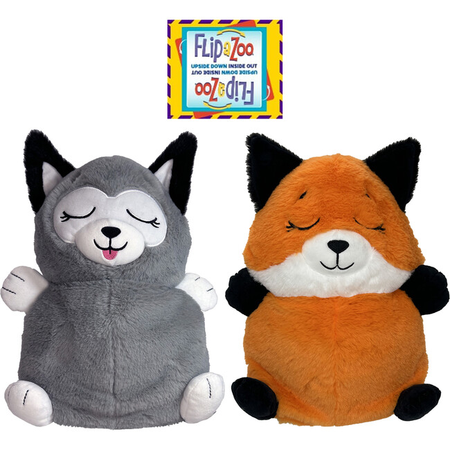 FlipaZoo: Upside Down Inside Out - Fox To Husky - 2-In-1 Animal Plush - Plush - 1