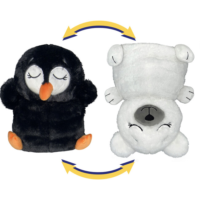 FlipaZoo: Upside Down Inside Out - Penguin to Bear - 2-In-1 Animal Plush - Plush - 2