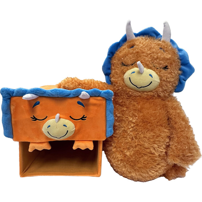 Happy Nappers: Adorable Storables -Dino Triceratops- Brown/Blue - Storage - 3