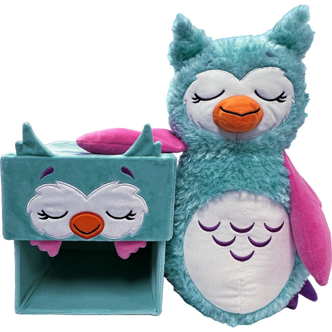 Happy Nappers: Adorable Storables - Owl - Teal & Pink - Storage - 3