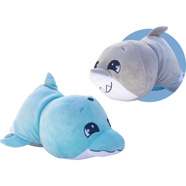 FlipaZoo Mushmillow Jumper Dolphin to Sunny Shark Plus Bonus Baby FlipaZoo