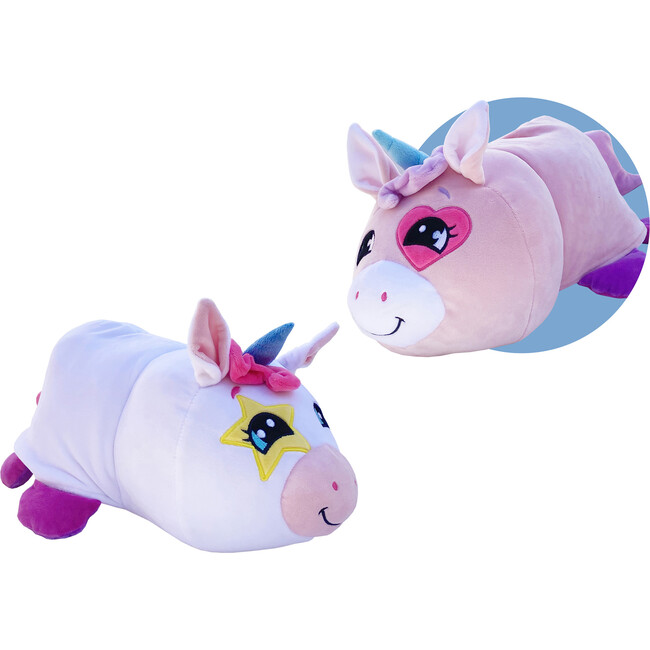 FlipaZoo: Mushmillow - Lovey Unicorn to Aster Unicorn - 2-In-1 Plush - Plush - 1