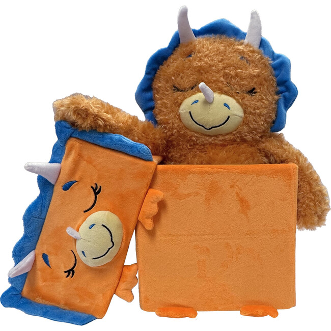 Happy Nappers: Adorable Storables -Dino Triceratops- Brown/Blue - Storage - 4