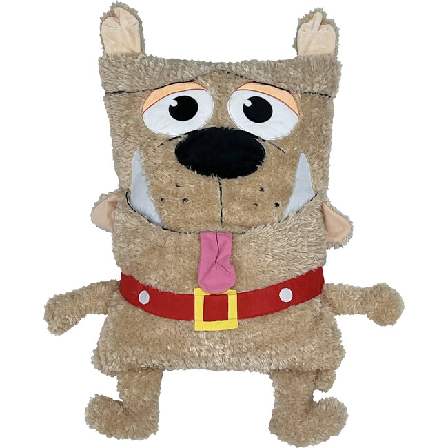 Shamzees: Dog - Brown - Plush Pillow Cover, Soft Huggable Animal Character