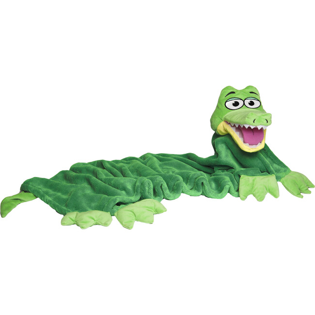 Cuddleuppets: Gator - Green, 2-In-1: Plush Puppet & Blanket