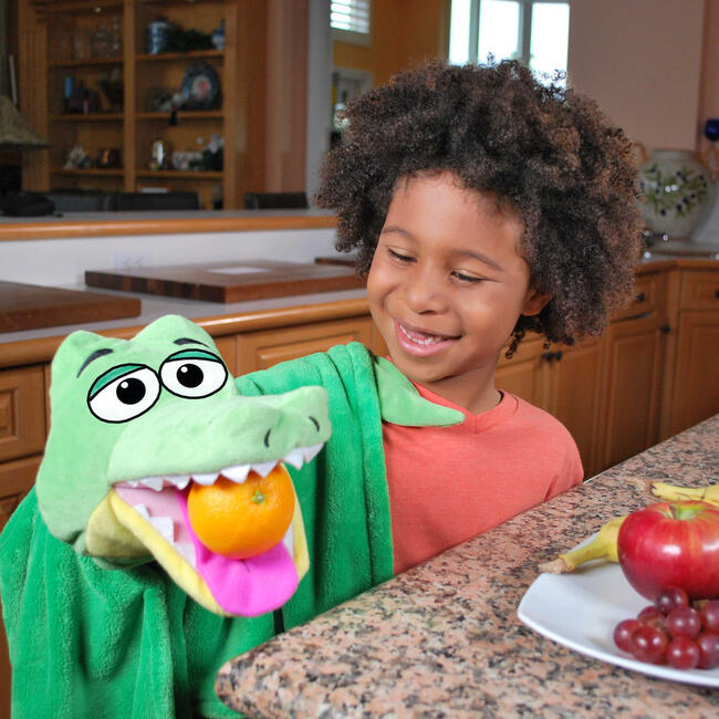 Cuddleuppets: Gator - Green, 2-In-1: Plush Puppet & Blanket - Plush - 2