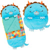 Happy Nappers: Pillow & Sleepy Sack: Medium - Triceratops Timmy - Plush - 2