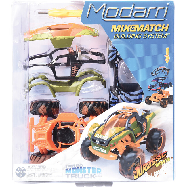 Modarri: Jurassic Beasts Turbo Monster Truck - DIY Design & Build Toy Car