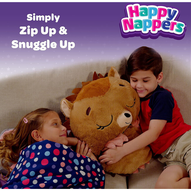 Happy Nappers: Pillow & Sleepy Sack: Large - Hedgehog - Plush - 3