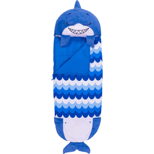 Happy Nappers: Pillow & Sleepy Sack: Large - Blue Shark - Plush - 1