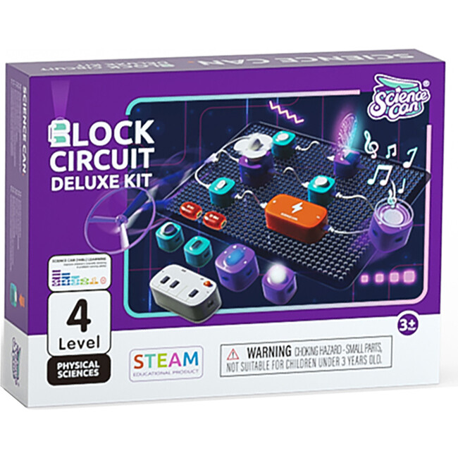Hape: Science Can: Block Circuit Deluxe Kit - Physical Sciences Experiment Toy