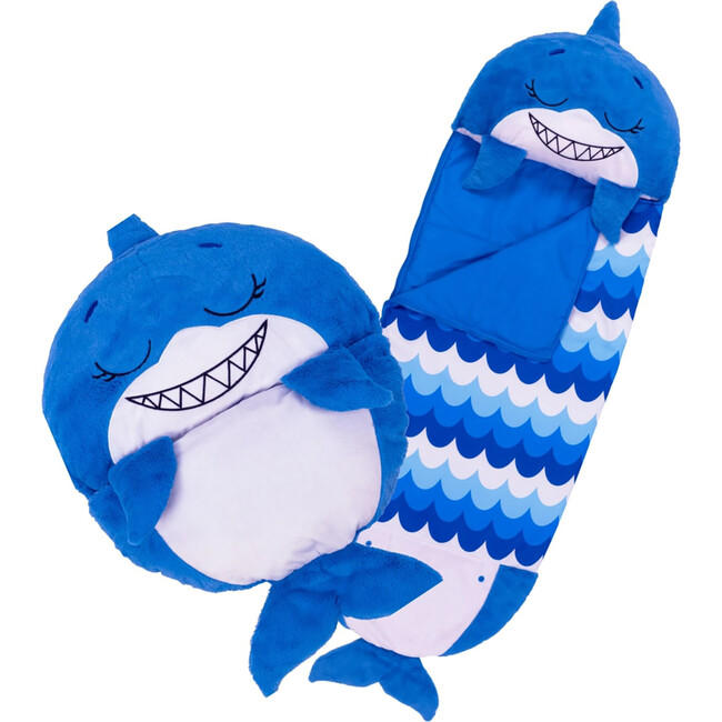 Happy Nappers: Pillow & Sleepy Sack: Large - Blue Shark - Plush - 2