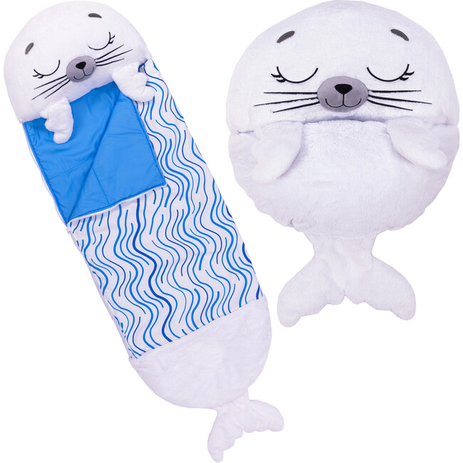 Happy Nappers: Pillow & Sleepy Sack: Medium - Sammy The Seal - Plush - 2