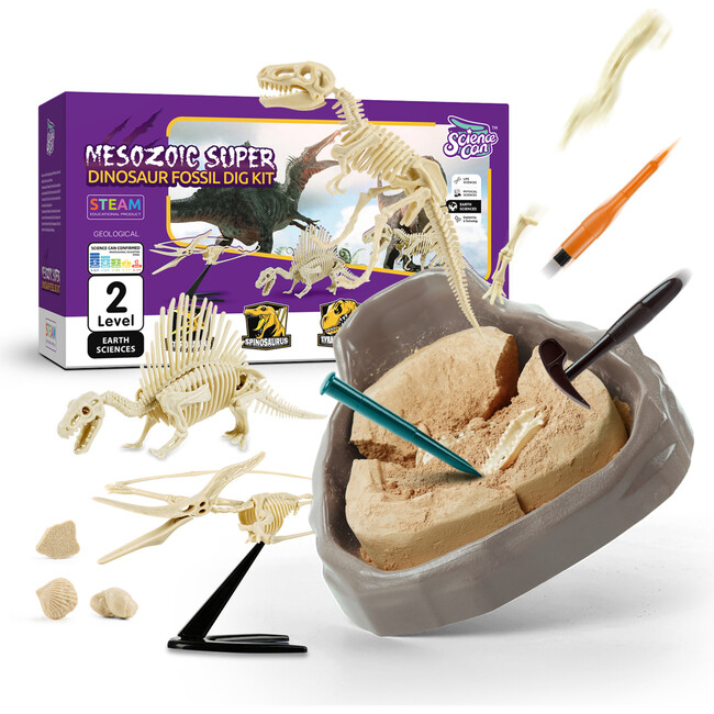 Hape: Science Can: Mesozoic Super Dinosaur Fossil Dig Kit