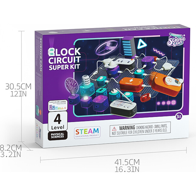 Hape: Science Can: Block Circuit Super Kit - Physical Sciences Experiment Toy - Woodens - 4