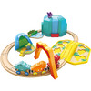 Hape: Dinosaur Train Bucket Set - 27pc, Wooden Train & Puzzle Toy - Woodens - 1 - thumbnail