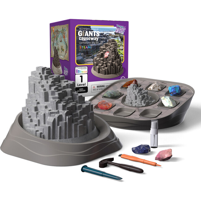 Hape: Science Can: Northern Ireland Giants Causeway Gemstone Dig Kit - Woodens - 4