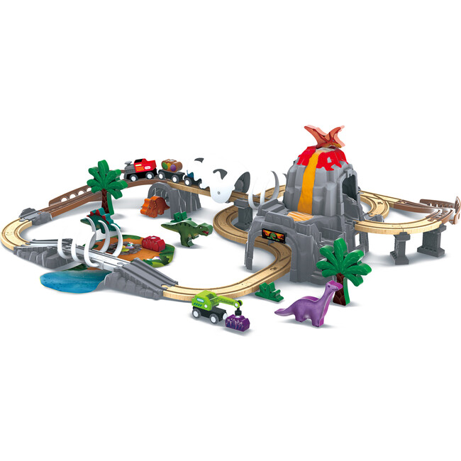 Hape: Dinosaur Railway Adventure Set - 61pc Train Playset