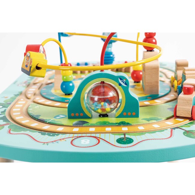 Hape: Twisting Railway Maze Table - Wooden Animal Graphics Maze Toy - Woodens - 3