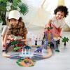 Hape: Dinosaur Railway Adventure Set - 61pc Train Playset - Woodens - 2