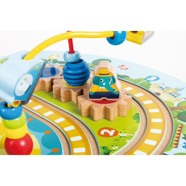 Hape: Twisting Railway Maze Table - Wooden Animal Graphics Maze Toy - Woodens - 4