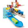 Hape: Lift & Load Harbor Set - 25 pc Land & Water Wooden Train Toy Playset - Woodens - 3