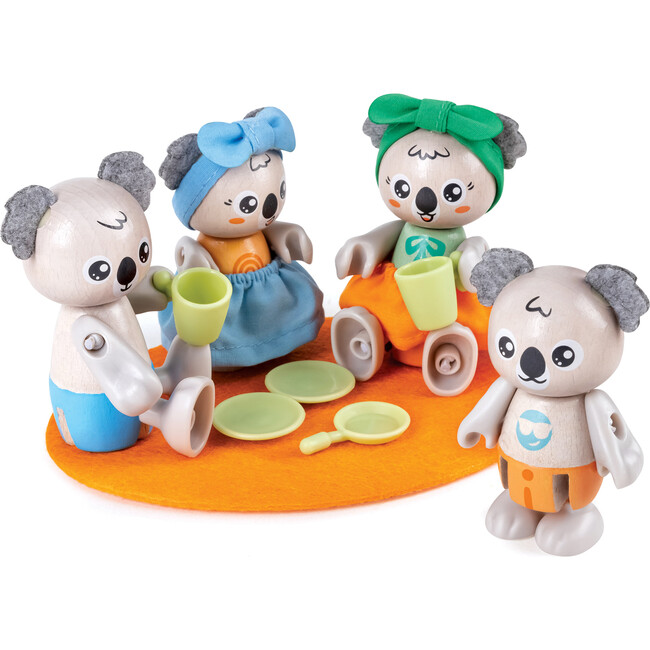 Hape: Koala Family - 4 Animal Articulated Figures, Wooden Toy Miniatures